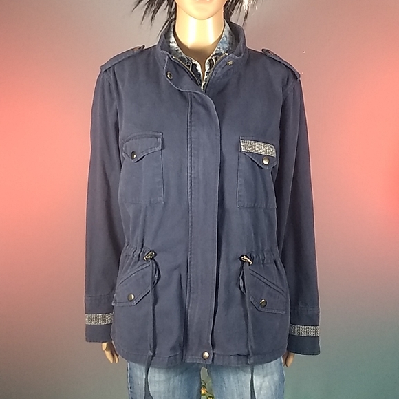 Sheryl Crow embroidered military style jacket Sz L - Picture 6 of 17